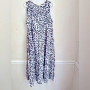 MAX STUDIOSleeveless Tiered Midi Dress  size XL